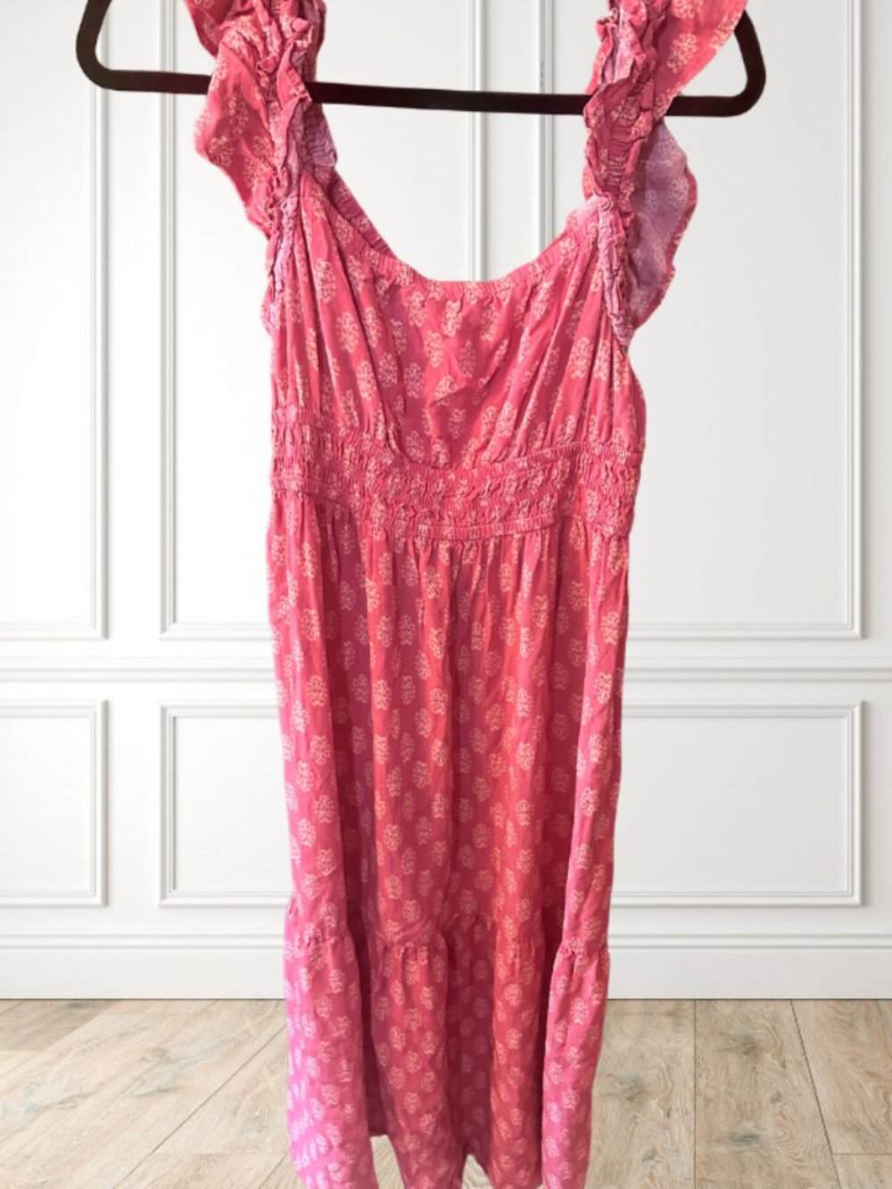 Lucky Brand Pink Maxi Dress Women's Medium Boho